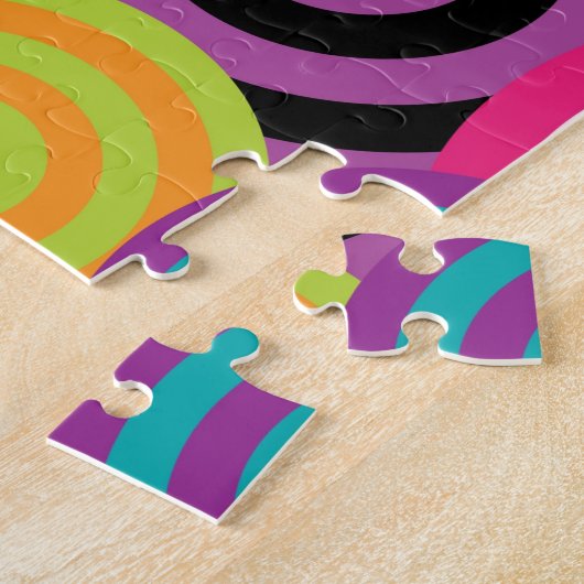 psychedelische cirkels puzzel legpuzzel (Zijkant)
