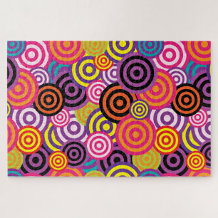 psychedelische cirkels puzzel legpuzzel