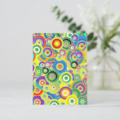 Psychedelische cirkels van kleuren - Briefkaart va (Staand voorkant)