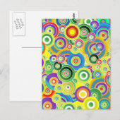 Psychedelische cirkels van kleuren - Briefkaart va (Voorkant / Achterkant)