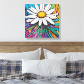Psychedelische Daisy Pop Art Print (Insitu (Slaapkamer))