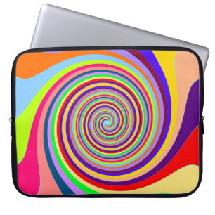 Psychedelische Draai Laptophoes Laptop Sleeve