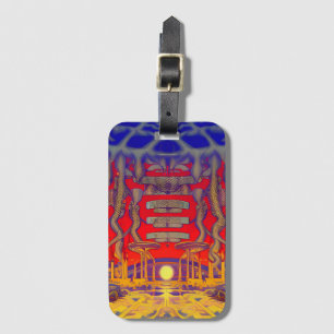 Psychedelische dromenland bagagelabel