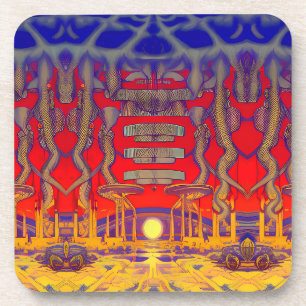 Psychedelische dromenland bier onderzetter