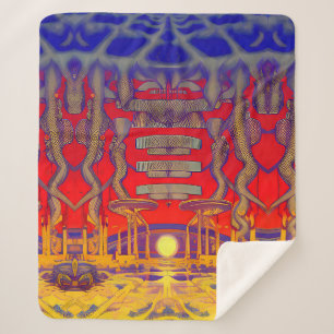 Psychedelische dromenland sherpa deken