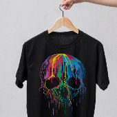 Psychedelische druppelende schedel t-shirt