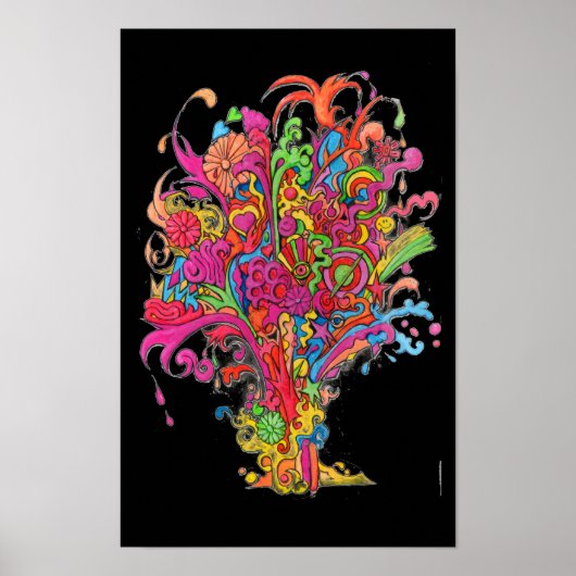 Psychedelische explosie poster (Voorkant)