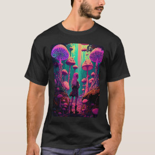 Psychedelische fee in het paddenstoelenbos 1 t-shirt