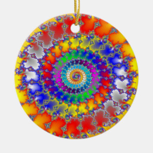 Psychedelische fractal keramisch ornament