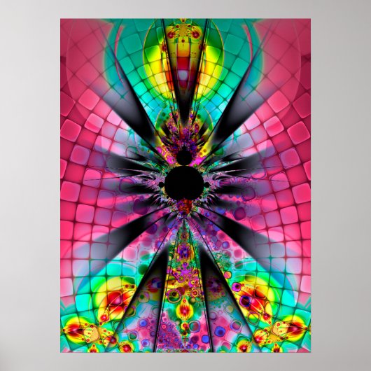 Psychedelische fractal kunst poster (Voorkant)