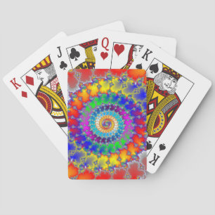 Psychedelische fractal pokerkaarten