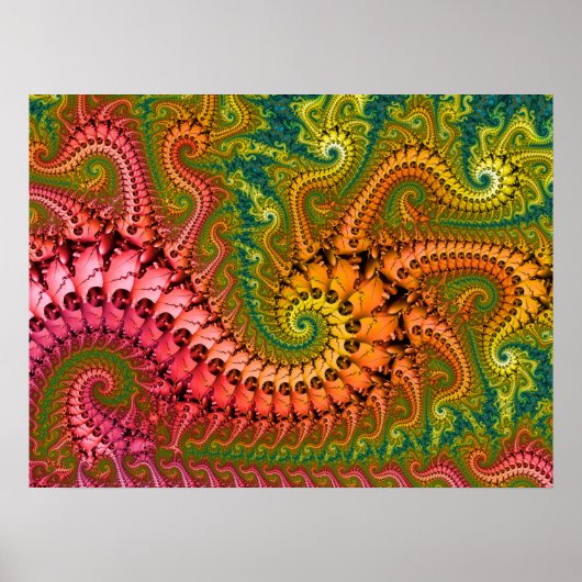 Psychedelische Fractale Kunst Poster (Voorkant)