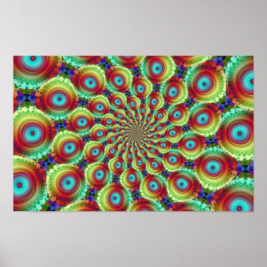 Psychedelische Fractale Kunst Poster (Voorkant)