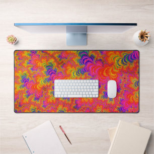 Psychedelische Funky Hippie Boho Neon Regenboog Fr Bureaumat