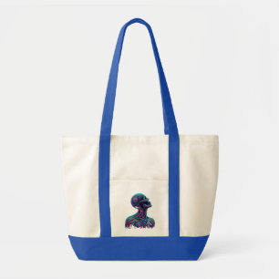Psychedelische geest: levendige schedel Abstract Tote Bag