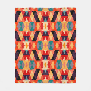 Psychedelische geometrische achtergrond: Grunge. Fleece Deken