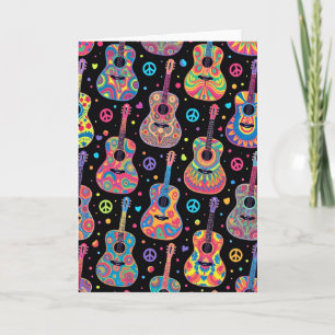 Psychedelische Gitaren Verjaardagskaart Kaart