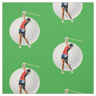 Psychedelische Golfspeler met balkband en club Stof