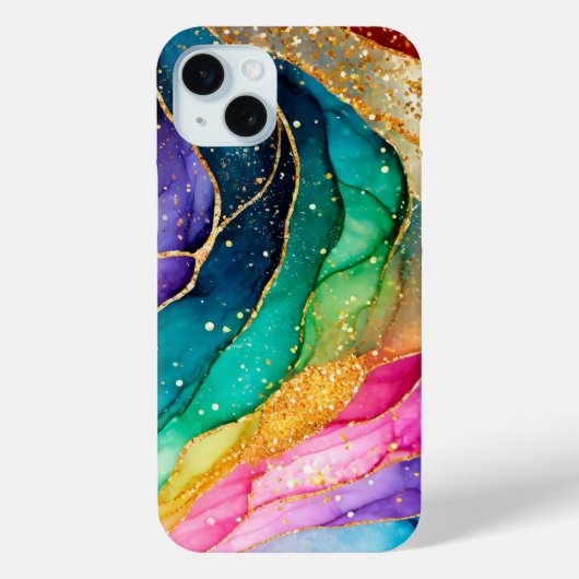 Psychedelische golven van kleur Case-Mate iPhone case (Achterkant)