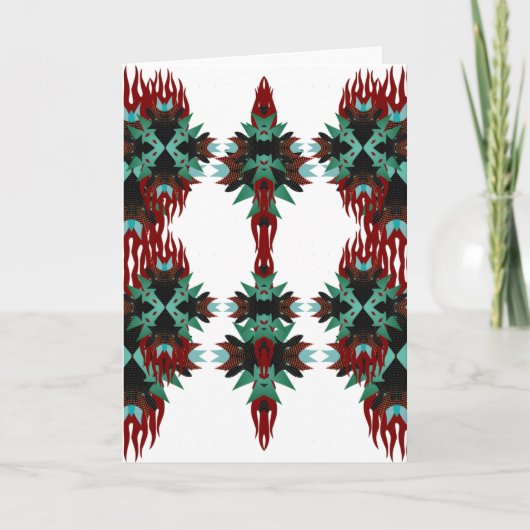 PSYCHEDELISCHE GROETEN FEESTDAGEN KAART (Voorkant)