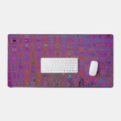 Psychedelische Groovy Magenta Retro Atoomgolven Bureaumat (Keyboard & Muis)