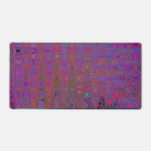 Psychedelische Groovy Magenta Retro Atoomgolven Bureaumat (Voorkant)