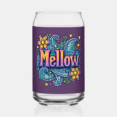 Psychedelische Groovy "Mellow" Retro Hippie Art Blikvorm Glas (Achterkant)