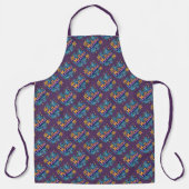 Psychedelische Groovy "Mellow" Retro Hippie Art Schort (Voorkant)