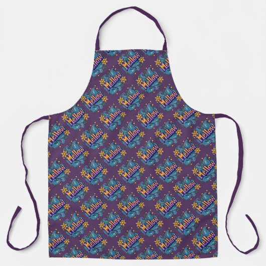 Psychedelische Groovy "Mellow" Retro Hippie Art Schort (Voorkant)