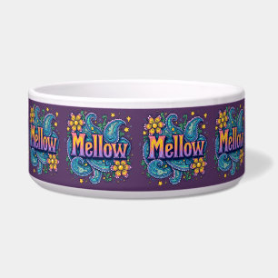 Psychedelische Groovy "Mellow" Retro Hippie Art Voerbakje
