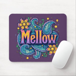 Psychedelische Groovy "Mellow" Retro Hippie Kunst Muismat