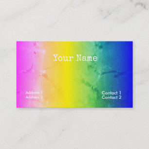 Psychedelische grunge regenboogstrepen visitekaartje