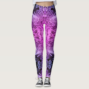 Psychedelische Hawaiiaanse Oerwoud Tattoos Bloemen Leggings