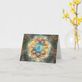 Psychedelische Heilige Geometrie Mandala Kaarten (Gele Bloem)