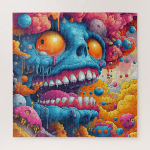 Psychedelische Horror Gezicht Legpuzzel