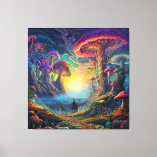 Psychedelische illustratie canvas afdruk