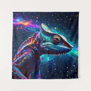 Psychedelische Kameleon Schildersterrenstelsels Wandkleed