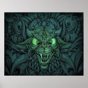 Psychedelische kat poster