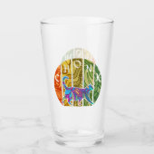 Psychedelische kat - Trippy Feline Art Glas (Voorkant)