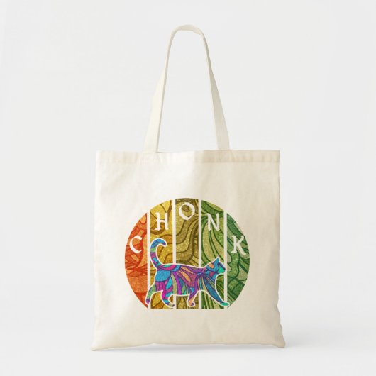 Psychedelische kat - Trippy Feline Art Tote Bag (Voorkant)
