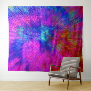 Psychedelische Kersplash...... Wandkleed