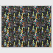 Psychedelische Kerstmis #1 Cadeaupapier (Vlak)