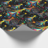 Psychedelische Kerstmis #1 Cadeaupapier (Hoek)