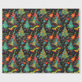 Psychedelische Kerstmis #2 Cadeaupapier (Vlak)
