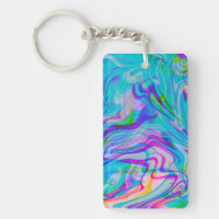 Psychedelische Kleurrijke Abstracte Patroon Blauw
