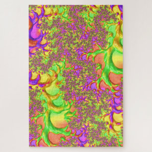 Psychedelische Kleurrijke Acid Trip Abstract Fract Legpuzzel