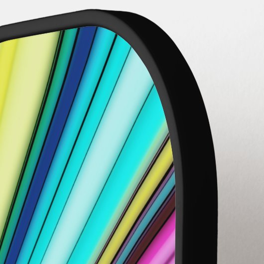 Psychedelische kleurrijke duim omhoog/omlaag v1.1 pickleball paddle (Links Detail)