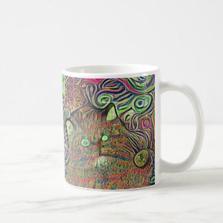 psychedelische kool kats 34 koffiemok