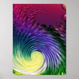 Psychedelische Kosmische Wervelstroom Abstracte Fr Poster