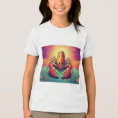 Psychedelische kreeft Ocean Art Tri-Blend Shirt (Voorkant)